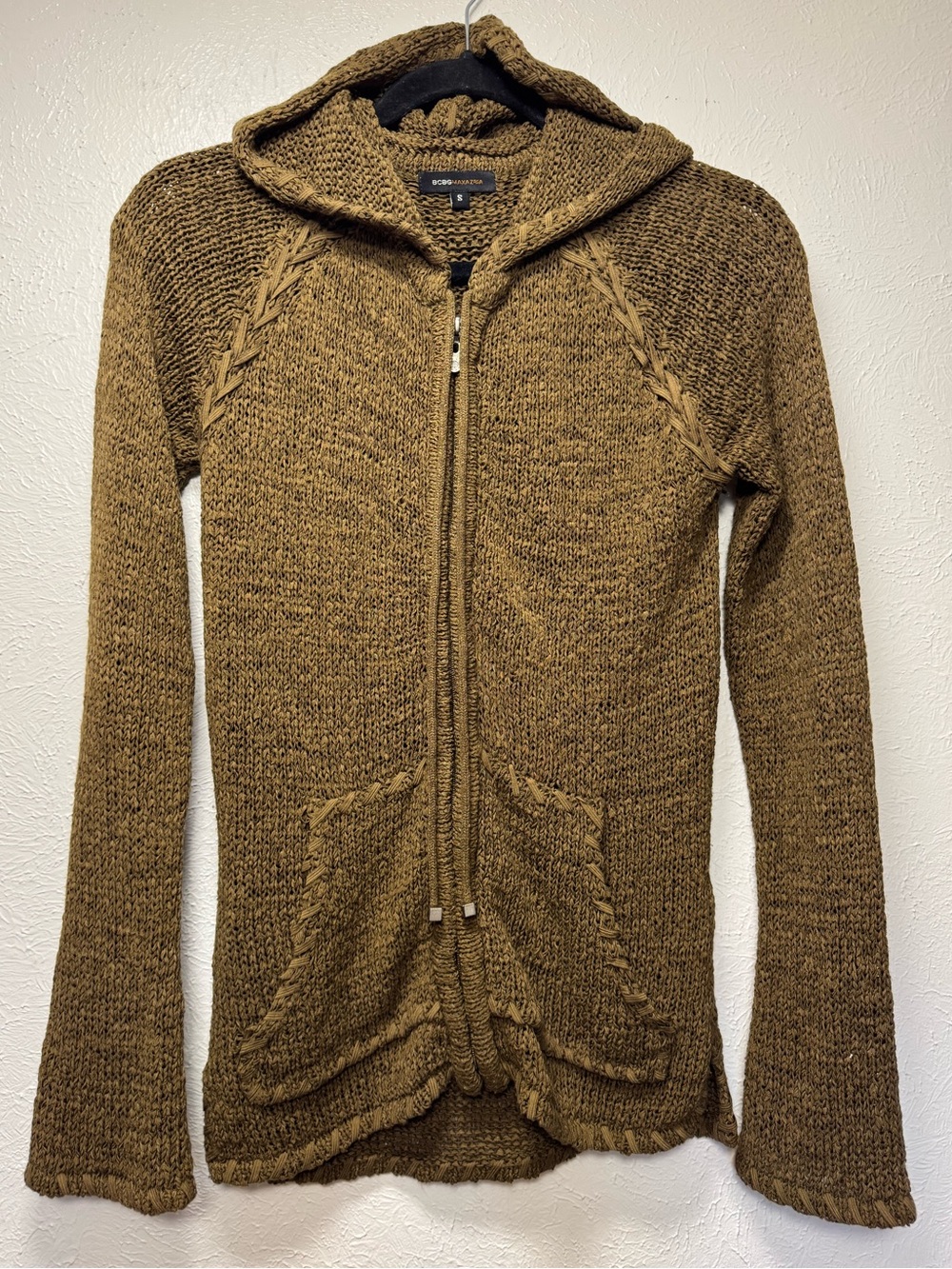 BCBG Knit Full Zip Y2K Hoodie